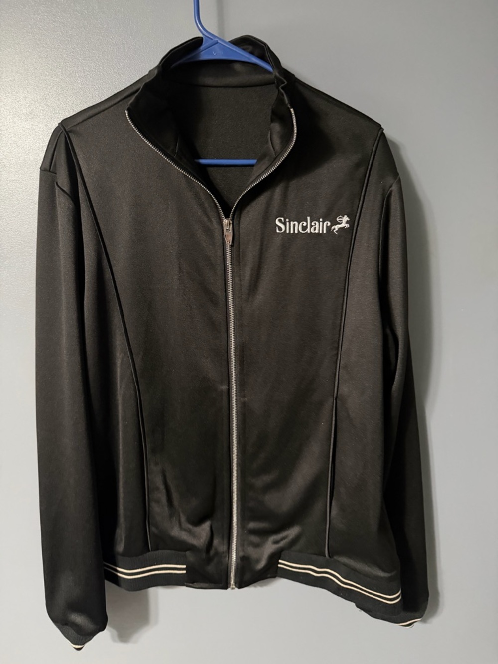 Men's/Womens Black Full-Zip Track Jacket